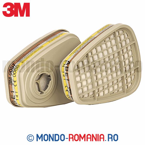 Semimasca 3M cu filtre schimbabile- Filtre 3M 6057 pentru gaze acide si vapori organici